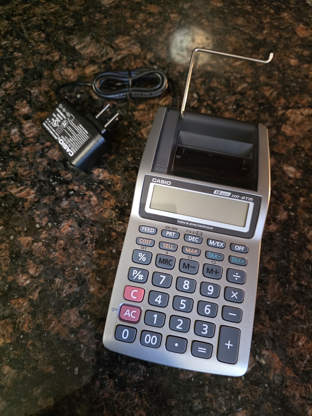 Casio HR-8TB Portable Printing Calculator - Gray